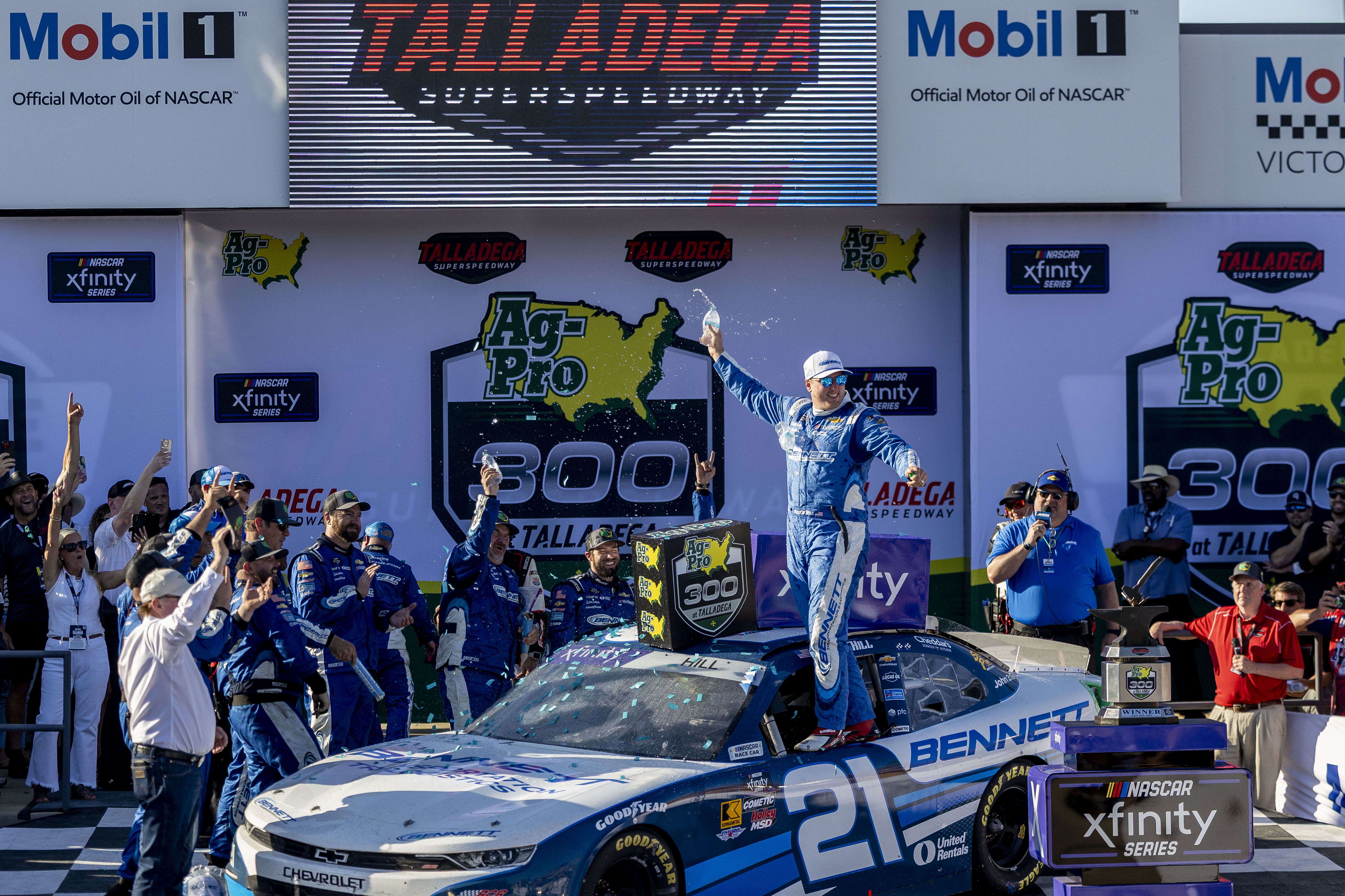 Xfinity Series driver Austin Hill (21) after the NASCAR Xfinity: Ag-Pro 300 at Talladega. Source: Image